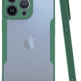 iPhone 14 Pro Max Kılıf Platin Silikon - Yeşil-(5796)