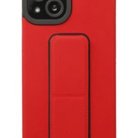 iPhone 14 Plus Kılıf Mega Standlı Silikon - Kırmızı-(5796)