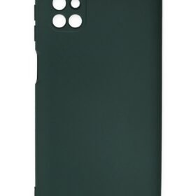 Samsung Galaxy M51 Kılıf Nano içi Kadife Silikon - Koyu Yeşil-(5796)