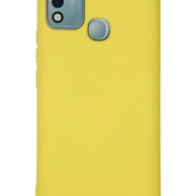 İnfinix Hot 10 Play Kılıf Nano içi Kadife Silikon - Sarı-(5796)