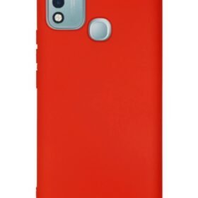 İnfinix Hot 10 Play Kılıf Nano içi Kadife Silikon - Kırmızı-(5796)