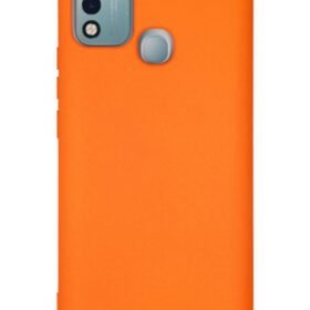 İnfinix Hot 10 Play Kılıf Nano içi Kadife Silikon - Turuncu-(5796)