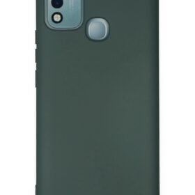 İnfinix Hot 10 Play Kılıf Nano içi Kadife Silikon - Koyu Yeşil-(5796)