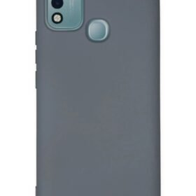 İnfinix Hot 10 Play Kılıf Nano içi Kadife Silikon - Gri-(5796)