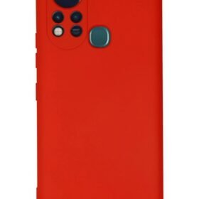 İnfinix Hot 11s Kılıf Nano içi Kadife Silikon - Kırmızı-(5796)