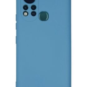 İnfinix Hot 11s Kılıf Nano içi Kadife Silikon - Mavi-(5796)