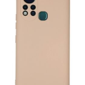 İnfinix Hot 11s Kılıf Nano içi Kadife Silikon - Pudra-(5796)