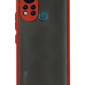 İnfinix Hot 11s Kılıf Montreal Silikon Kapak - Kırmızı-(5796)