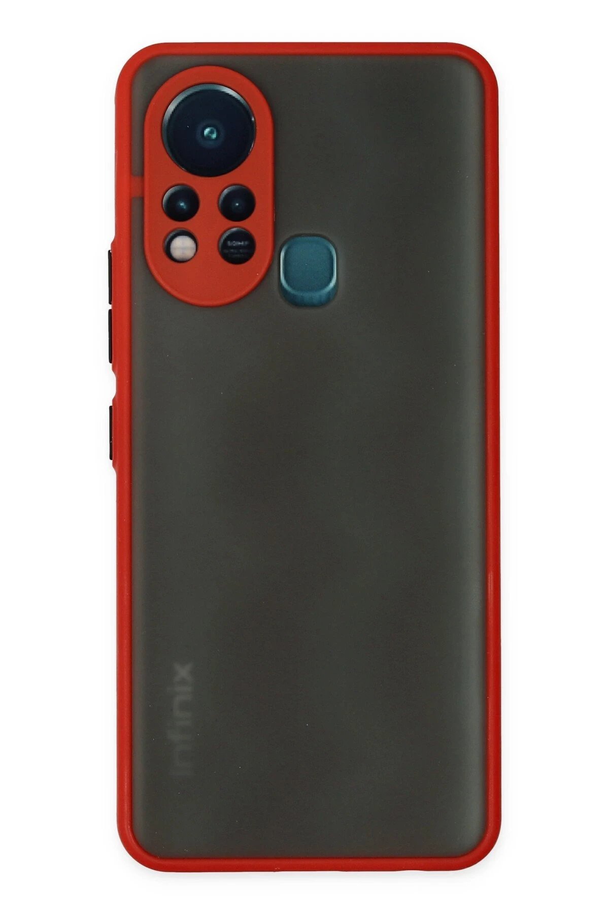 İnfinix Hot 11s Kılıf Montreal Silikon Kapak - Kırmızı-(5796)