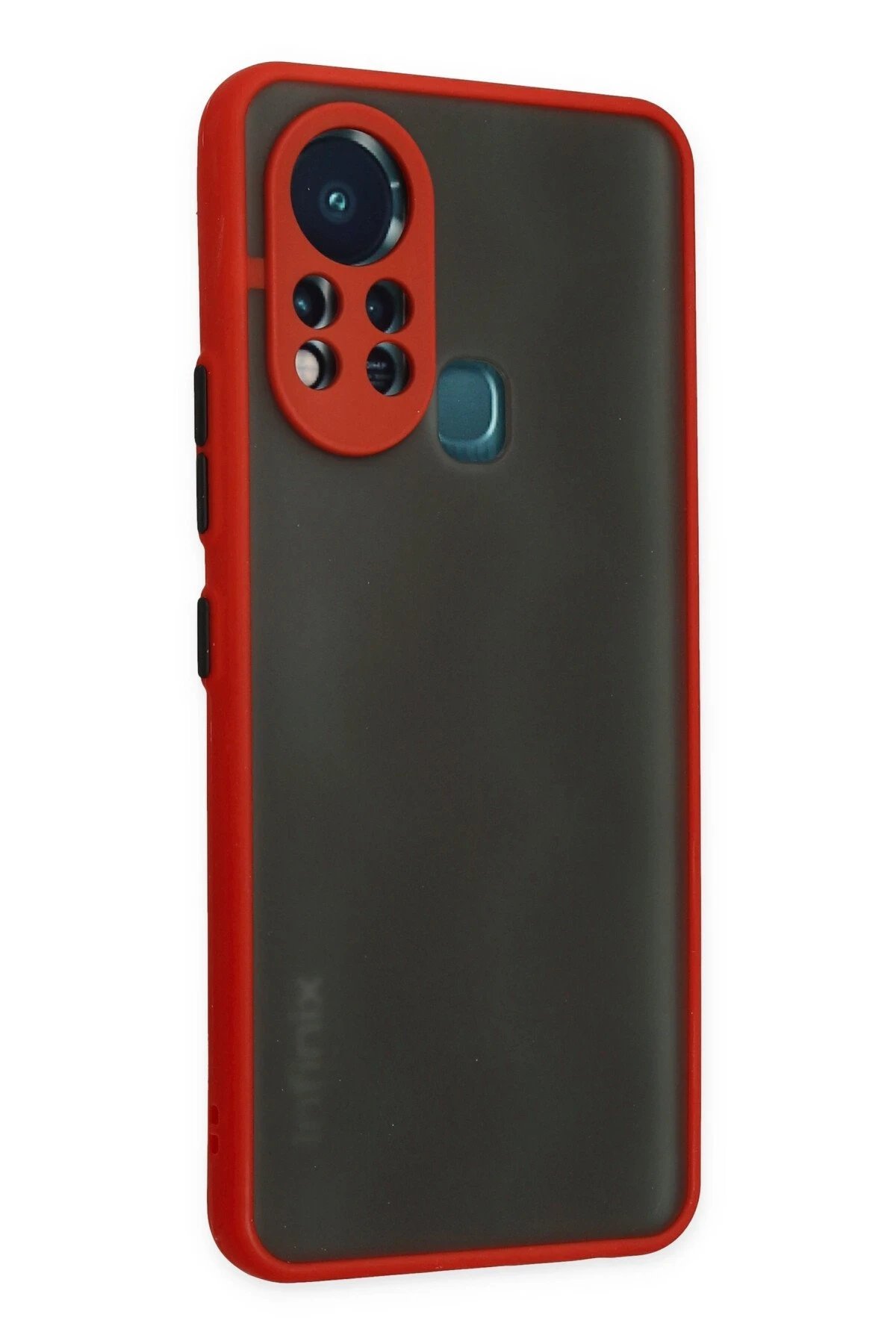 İnfinix Hot 11s Kılıf Montreal Silikon Kapak - Kırmızı-(5796) - Görsel 2