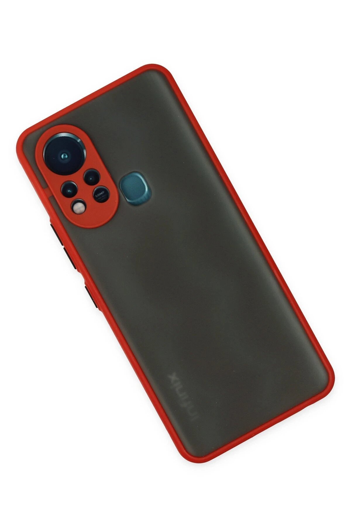 İnfinix Hot 11s Kılıf Montreal Silikon Kapak - Kırmızı-(5796) - Görsel 3