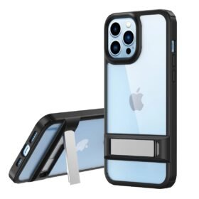 iPhone 13 Pro Kılıf Rolet Stand Kapak - Siyah-(5796)