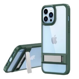 iPhone 13 Pro Max Kılıf Rolet Stand Kapak - Yeşil-(5796)