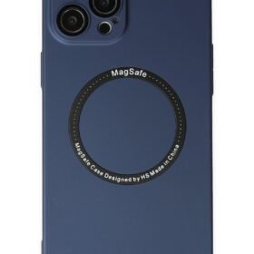 iPhone 12 Pro Kılıf Jack Magneticsafe Lens Silikon - Lacivert-(5796)