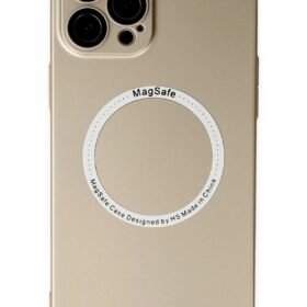 iPhone 12 Pro Kılıf Jack Magneticsafe Lens Silikon - Gold-(5796)