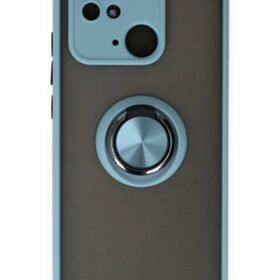 Xiaomi Poco C40 Kılıf Montreal Yüzüklü Silikon Kapak - Buz Mavi-(5796)