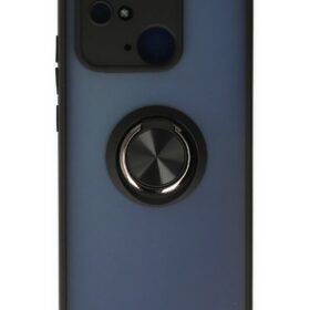Xiaomi Poco C40 Kılıf Montreal Yüzüklü Silikon Kapak - Siyah-(5796)