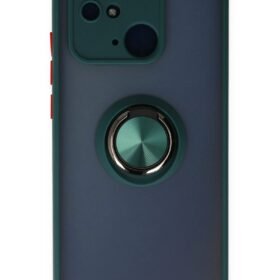 Xiaomi Poco C40 Kılıf Montreal Yüzüklü Silikon Kapak - Yeşil-(5796)