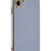 iPhone 12 Kılıf Volet Silikon - Mavi-(5796)