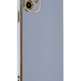 iPhone 12 Kılıf Volet Silikon - Mavi-(5796)