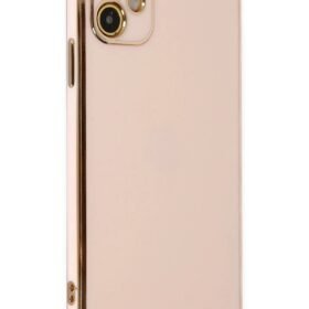 iPhone 12 Kılıf Volet Silikon - Pembe-(5796)