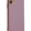 iPhone 12 Kılıf Volet Silikon - Mor-(5796)