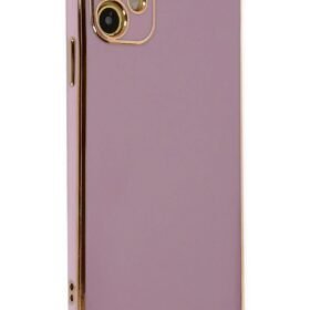 iPhone 12 Kılıf Volet Silikon - Mor-(5796)