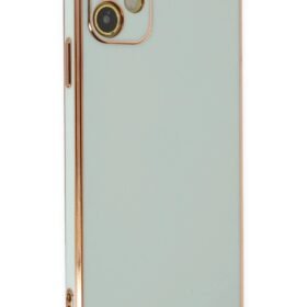 iPhone 12 Kılıf Volet Silikon - Açık Yeşil-(5796)