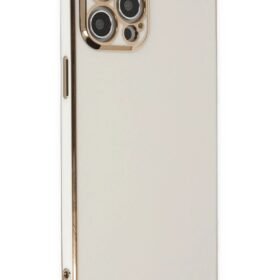 iPhone 12 Pro Kılıf Volet Silikon - Beyaz-(5796)