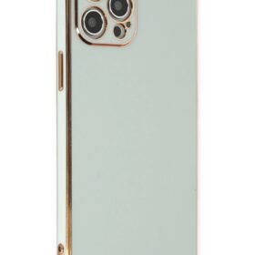iPhone 12 Pro Kılıf Volet Silikon - Açık Yeşil-(5796)