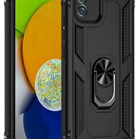 Samsung Galaxy A03 Kılıf Sofya Yüzüklü Silikon Kapak - Siyah-(5796)