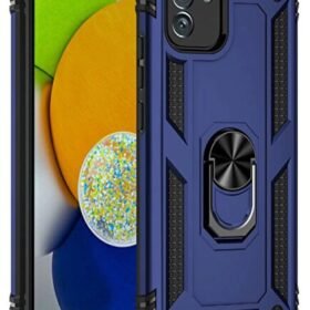 Samsung Galaxy A03 Kılıf Sofya Yüzüklü Silikon Kapak - Lacivert-(5796)