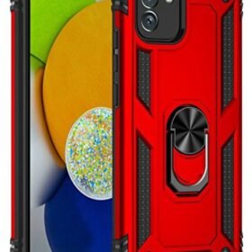 Samsung Galaxy A03 Kılıf Sofya Yüzüklü Silikon Kapak - Kırmızı-(5796)