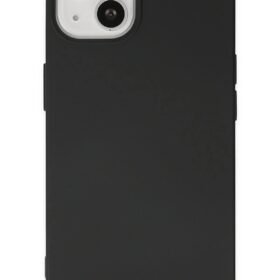 iPhone 14 Plus Kılıf Nano içi Kadife Silikon - Siyah-(5796)