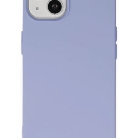 iPhone 14 Plus Kılıf Nano içi Kadife Silikon - Lila-(5796)