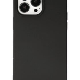 iPhone 14 Pro Max Kılıf Nano içi Kadife Silikon - Siyah-(5796)