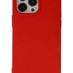 iPhone 14 Pro Max Kılıf Nano içi Kadife Silikon - Kırmızı-(5796)