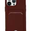 iPhone 14 Pro Kılıf Kelvin Kartvizitli Silikon - Bordo-(5796)