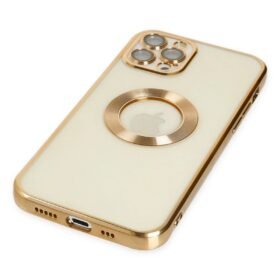 iPhone 12 Pro Kılıf Slot Silikon - Gold-(5796)