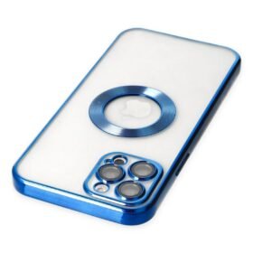 iPhone 12 Pro Kılıf Slot Silikon - Mavi-(5796)