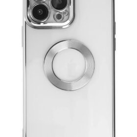 iPhone 14 Pro Kılıf Slot Silikon - Gümüş-(5796)