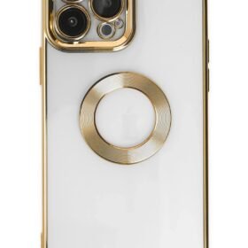 iPhone 14 Pro Max Kılıf Slot Silikon - Gold-(5796)