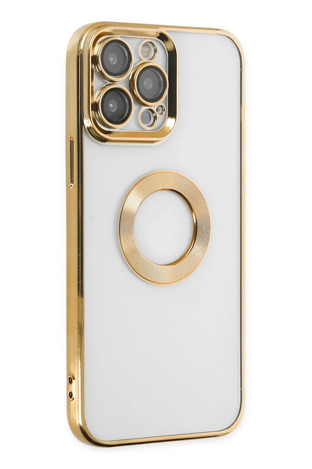 iPhone 14 Pro Max Kılıf Slot Silikon - Gold-(5796) - Görsel 2