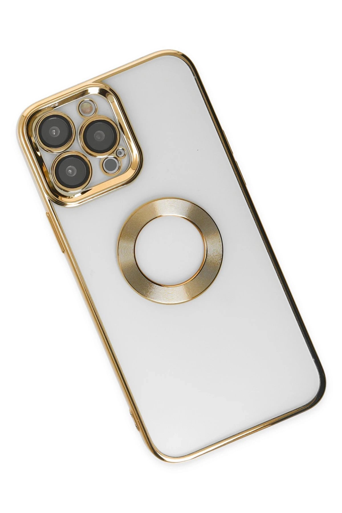 iPhone 14 Pro Max Kılıf Slot Silikon - Gold-(5796) - Görsel 3