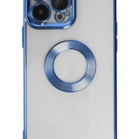 iPhone 14 Pro Max Kılıf Slot Silikon - Mavi-(5796)