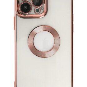iPhone 14 Pro Max Kılıf Slot Silikon - Rose Gold-(5796)