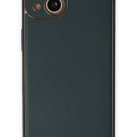 iPhone 14 Plus Kılıf Coco Deri Silikon Kapak - Yeşil-(5796)
