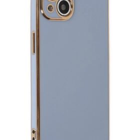 iPhone 14 Kılıf Volet Silikon - Mavi-(5796)