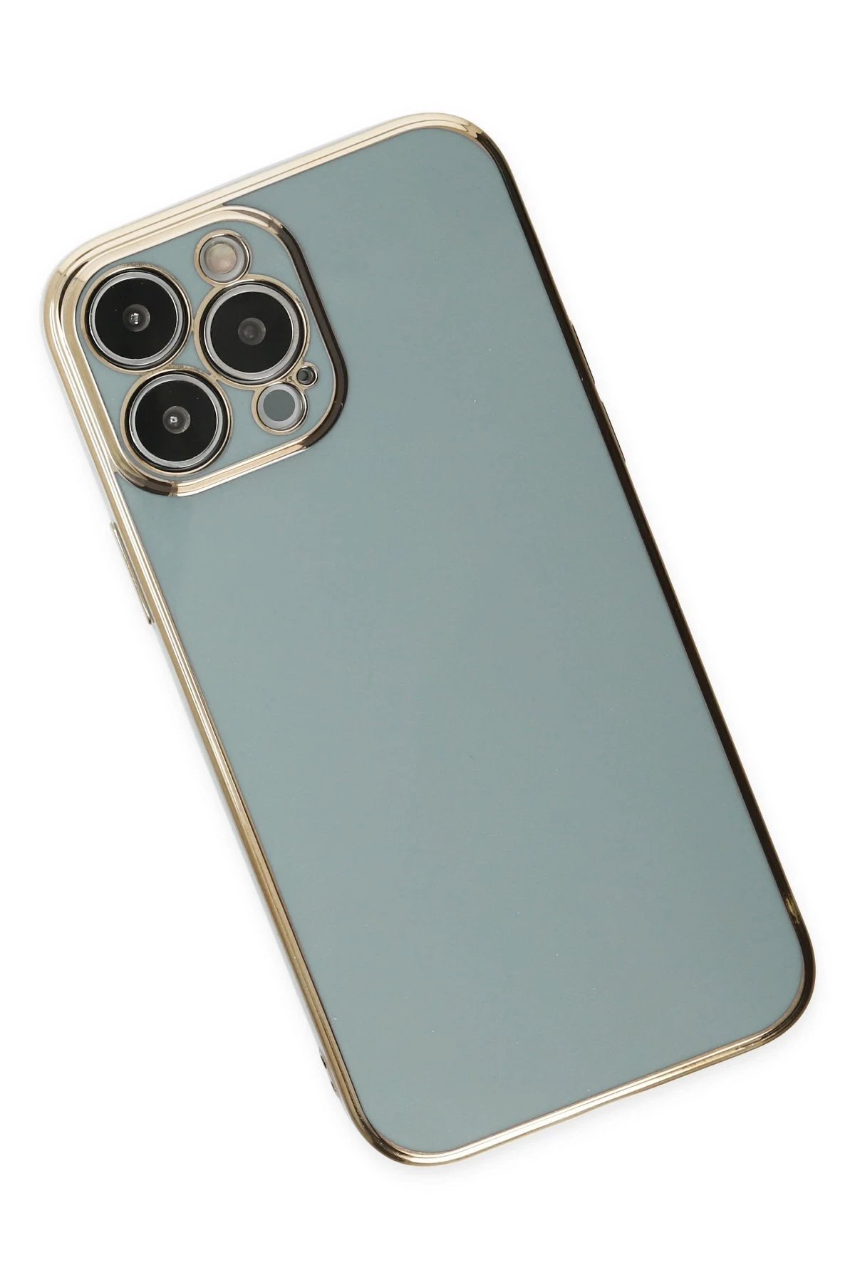 iPhone 14 Pro Kılıf Volet Silikon - Açık Yeşil-(5796) - Görsel 3