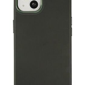iPhone 14 Plus Kılıf Asya Deri Silikon - Koyu Yeşil-(5796)